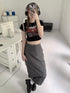 Mo.Studio  Mid Length Multi-Pocket Cargo Skirts